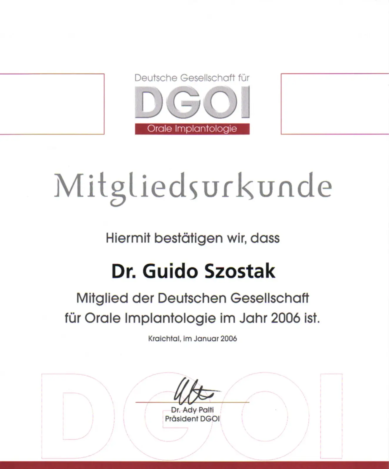 DGOI Mitgliedschaft